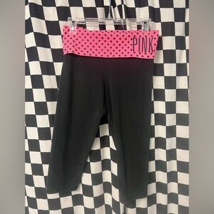 PINK Fold Over Yoga Capris